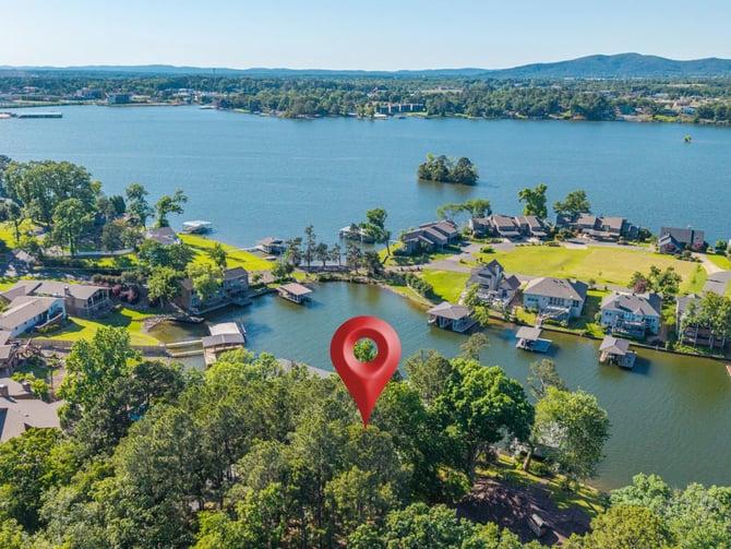 Aerial view of Hot Springs neighborhoods