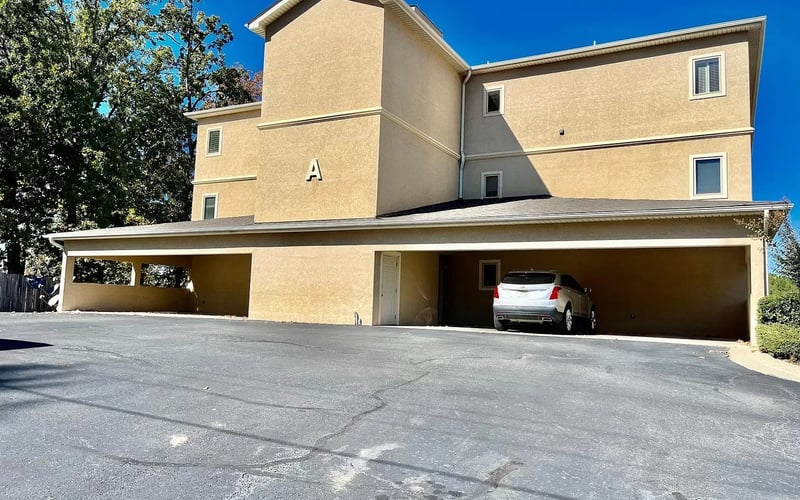 Building A with covered parking