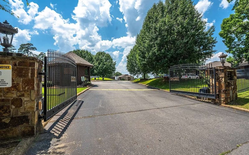 Gated entrance to Southshore