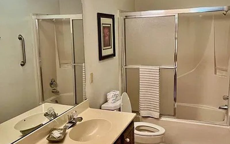 Second bathroom with double vanity
