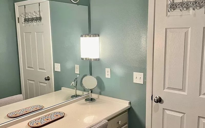 Vanity and dressing area