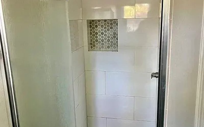 Shower with tile